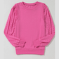 RTS Lynn Pink Patchwork Sleeve Round Neck Sweatshirt