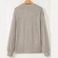 Karty Khaki Rib Textured Henley Knit Top