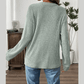 Karty Aqua Rib Textured Henley Knit Top
