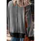 Dayna Black Stripe Ribbed Trim Drop Shoulder Long Sleeve Oversize Top