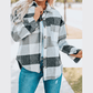 Chelly Grey Color Block Buttoned Jacket with Pocket