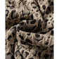 Brixley Khaki Ribbed Trim Leopard Print Long Sleeve Top