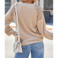 Destin Khaki Lace Long Sleeve Textured Pullover