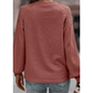 Destin Mauve Lace Long Sleeve Textured Pullover