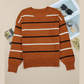 Willa Brown Ribbed Edge Drop Shoulder Sweater