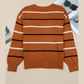 Willa Brown Ribbed Edge Drop Shoulder Sweater