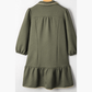 Ophelia Jungle Green Quarter Zip Collar Bracelet Sleeve Textured Mini Dress