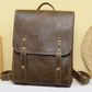 Classic Faux Leather Flap-Top Backpack - 4 Colors