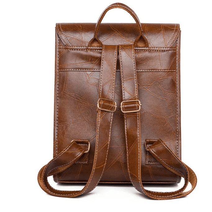 Classic Faux Leather Flap-Top Backpack - 4 Colors