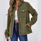 Jacqueline Green Zip Up Button Flap Pocket Shirt Collar Jackets