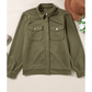 Jacqueline Green Zip Up Button Flap Pocket Shirt Collar Jackets