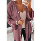 Albie Mauve Roll Tab Sleeve Ribbed Cording Shacket