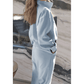 Everlee Sky Blue Half Zip up Pullover Active Top and Joggers Set