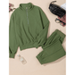 Everlee Vineyard Green Half Zip up Pullover Active Top and Joggers Set