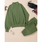 Everlee Vineyard Green Half Zip up Pullover Active Top and Joggers Set