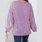 Sachi Orchid Mineral Wash Big Bow Patchwork Pullover Sweatshirt