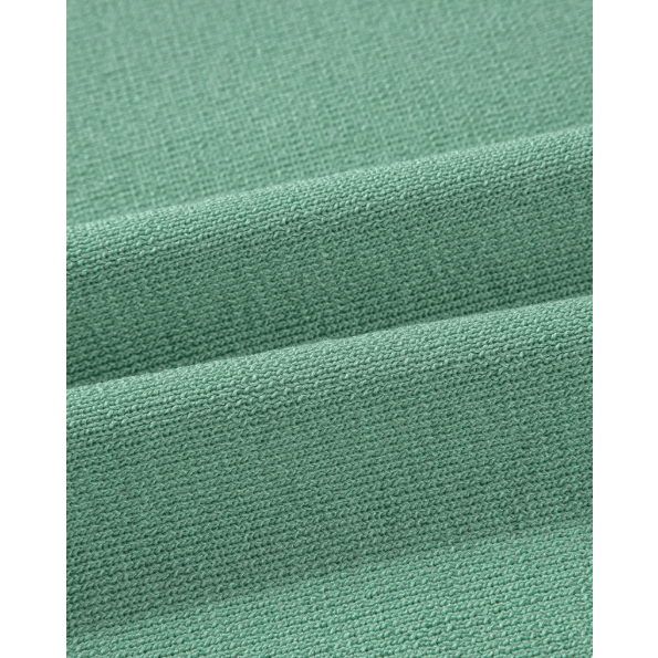 Tatina Dusty Green Contrast Trim Half Sleeve Top Drawstring Pants Loose 2pcs Sweater Suit