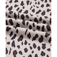 Marlise Khaki Leopard Print Zip up Collar Patchwork Shift Mini Dress