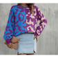 Lenaya Leopard Lines Colorblock Knit Sweater - 3 Colors