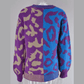 Lenaya Leopard Lines Colorblock Knit Sweater - 3 Colors