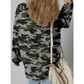 Farah Dark Green Retro Camouflage Print Exposed Seam Patchwork Drop Shoulder Sweatshirt