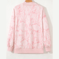 Peydon Pink Camo Mock Neck Baggy Sweatshirt