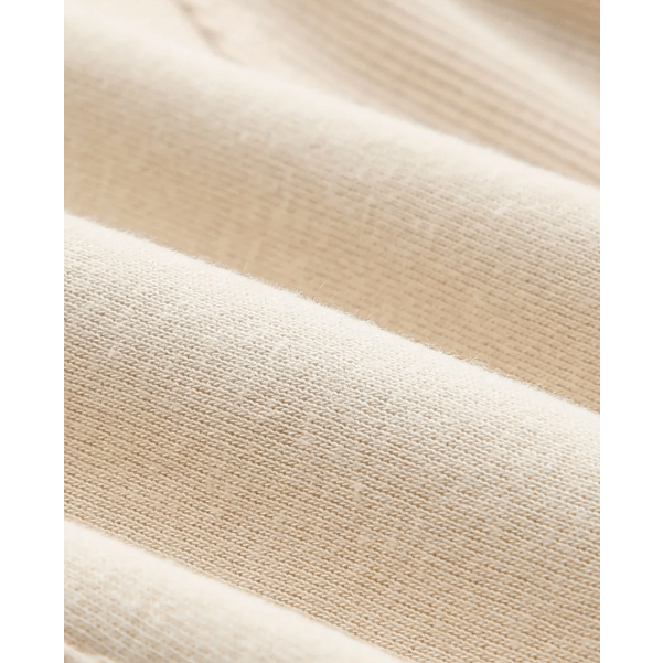 Lexy Apricot Half Zip Stand Collar Exposed Seam Solid Color Casual Sweatshirt