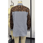 Shay Leopard Print Patchwork Long Sleeve Shirt