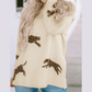 Lucilla Apricot Lively Cheetah Print High Neck Split Hem Sweater