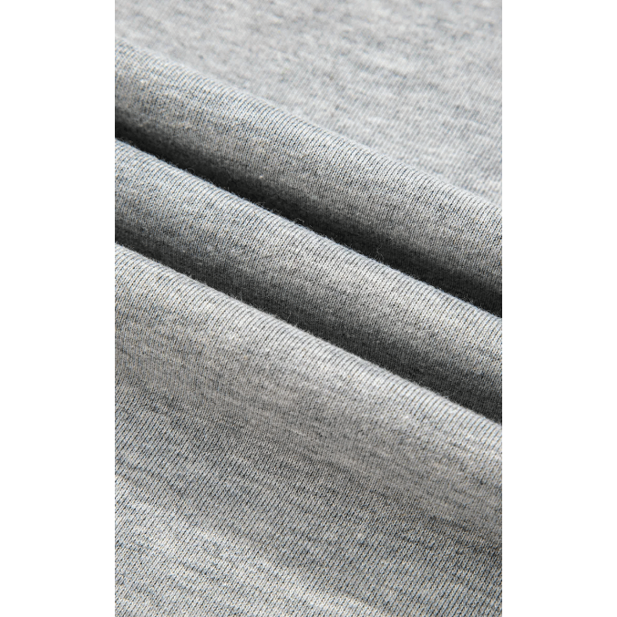 Lassie Grey Varsity Stripe Patchwork Puff Sleeve Pullover Drawstring Wide Leg Pant Set