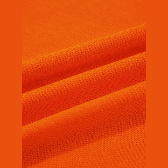 Fiery Orange Varsity Striped Sleeve Drop Shoulder Sweatshirt and Short Set