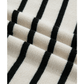 Haiden Black Stripe Bow Applique REVERSIBLE Short Sleeve Sweater