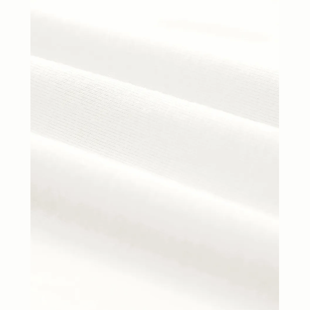 Valeria White Casual Plain Crew Neck Tee