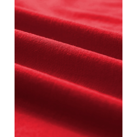 Valeria Red Casual Plain Crew Neck Tee
