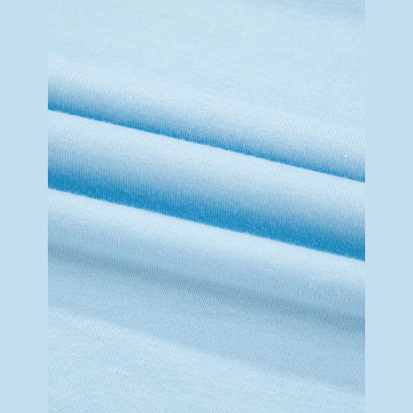 Valeria Light Blue Casual Plain Crew Neck Tee