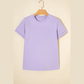 Valeria Orchid Casual Plain Crew Neck Tee