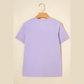 Valeria Orchid Casual Plain Crew Neck Tee