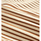 Sharletta Brown Stripe Double Ruffled Short Sleeve Contrast Trim V Neck Midi Dress