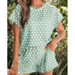 Kaden Green Polka Dot Print Short Set