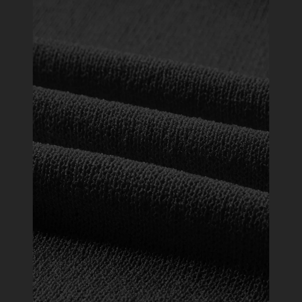 Deedra Black Knit Contrast Hollowed Short Sleeve V Neck Sweater