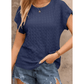 Joie Navy Textured Batwing Sleeve Tee