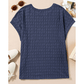 Joie Navy Textured Batwing Sleeve Tee