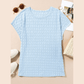 Joie Light Blue Textured Batwing Sleeve Tee