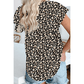 Camryn Black V-neck Short Sleeve Fashion Print Fantasy Fluttering Blouse