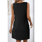 Stormi Black Textured Lace Hollowed Detail Sleeveless Mini Dress