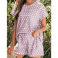 SALE!!!  Kaden Purple Polka Dot Print Short Set