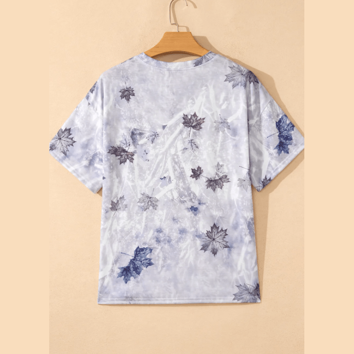 Lindy Grey Camouflage Woodland Print Drop Shoulder Tunic Tee
