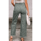 Melba Dark Grey Leopard Frayed Edge Wide Leg High Waist Jeans