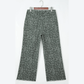 Melba Dark Grey Leopard Frayed Edge Wide Leg High Waist Jeans