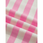 Mayson Pink Stripe Collar V Neck Ruffled Short Sleeve Blouse